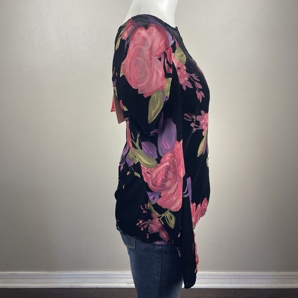 NWT MONSOON Size 4 JOANNA VELVET Burnout Floral  PRINT Blouse Witchy Whimsy Goth - Picture 3 of 10